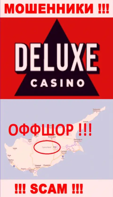 Deluxe-Casino Com - это мошенническая компания, зарегистрированная в офшоре на территории Cyprus