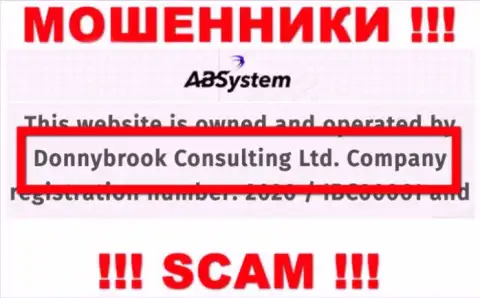 Инфа о юридическом лице ABSystem, ими оказалась компания Donnybrook Consulting Ltd