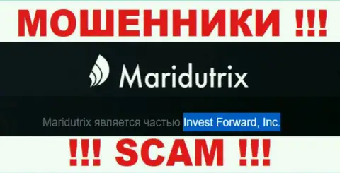 Организация Maridutrix находится под управлением конторы Инвест Форвард, Инк.