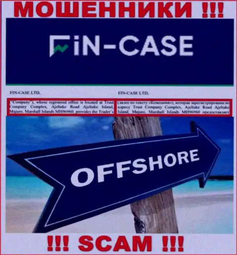 Fin-Case Com - КИДАЛЫ !!! Осели в офшорной зоне по адресу: Trust Company Complex, Ajeltake Road Ajeltake Island, Majuro, Marshall Islands MH96960 и отжимают вложения клиентов