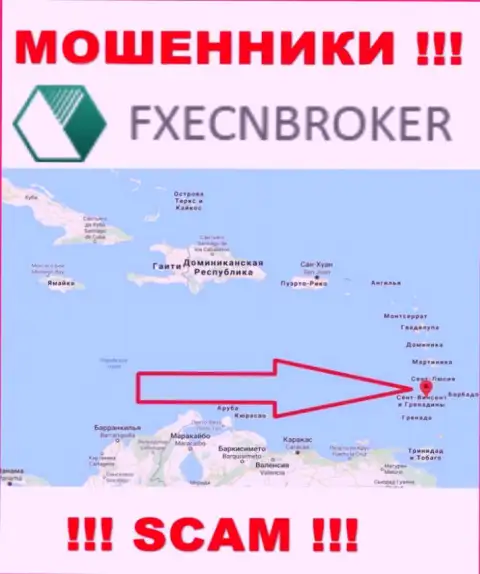 FXECNBroker - это АФЕРИСТЫ, которые юридически зарегистрированы на территории - Saint Vincent and the Grenadines