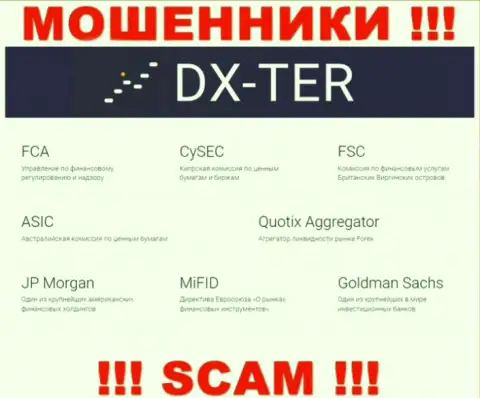 DX-Ter Com и контролирующий их противоправные уловки орган (FSC), являются лохотронщиками
