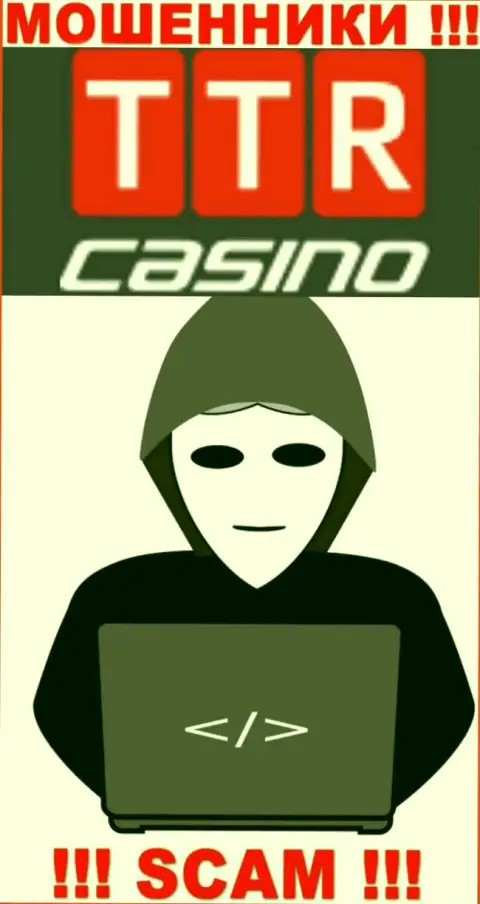 Перейдя на веб-ресурс кидал TTR Casino мы обнаружили полное отсутствие инфы о их руководителях