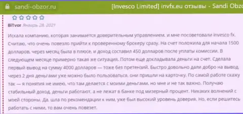 Отзывы клиентов об Форекс дилинговой компании INVFX, размещенные на сайте Sandi Obzor Ru