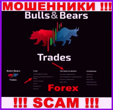С Bulls Bears Trades, которые промышляют в области ФОРЕКС, не сможете заработать - это кидалово