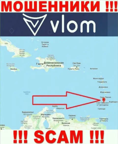Компания Vlom Com - это интернет-мошенники, отсиживаются на территории Сент-Винсент и Гренадины, а это оффшор
