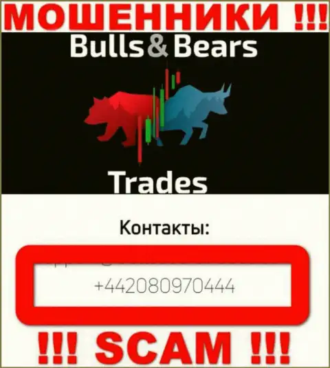 Будьте крайне бдительны, вас могут обмануть мошенники из BullsBearsTrades Com, которые звонят с различных номеров телефонов