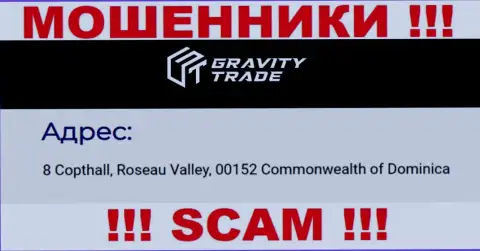 IBC 00018 8 Copthall, Roseau Valley, 00152 Commonwealth of Dominica - это офшорный адрес Гравити-Трейд Ком, опубликованный на web-ресурсе этих мошенников