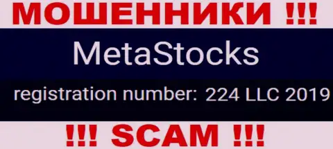 В глобальной сети орудуют разводилы MetaStocks !!! Их номер регистрации: 224 LLC 2019
