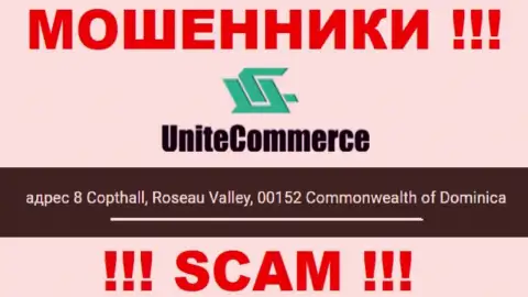 8 Copthall, Roseau Valley, 00152 Commonwealth of Dominica - оффшорный адрес регистрации ЮнитКоммерс Ворлд, расположенный на интернет-ресурсе данных мошенников