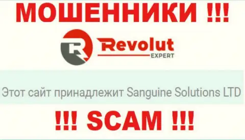 Данные о юр. лице мошенников RevolutExpert
