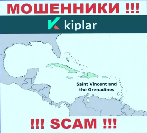МОШЕННИКИ Kiplar зарегистрированы очень далеко, на территории - St. Vincent and the Grenadines