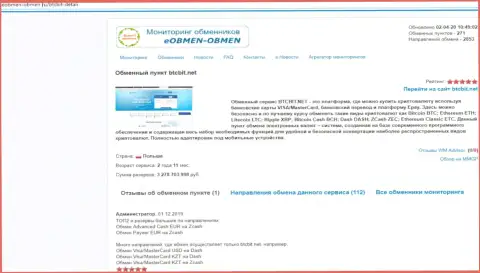 Инфа с разбором деятельности онлайн обменки BTC Bit, размещенная на web-сайте eobmen-obmen ru