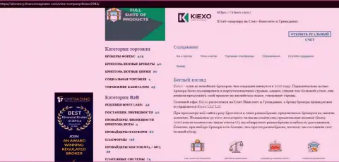 Обзор о условиях для трейдинга Форекс дилингового центра Kiexo Com, представленный на интернет-ресурсе Директори ФинансМагнатес Ком