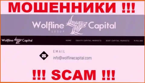 ВОРЮГИ WolflineCapital предоставили у себя на веб-портале е-майл конторы - писать сообщение крайне рискованно