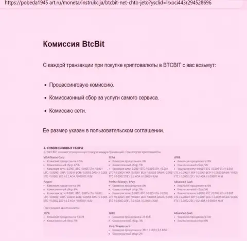 О процентах обменного online-пункта BTCBit вы сможете выяснить из информационной статьи, расположенной на онлайн-ресурсе pobeda1945 art ru